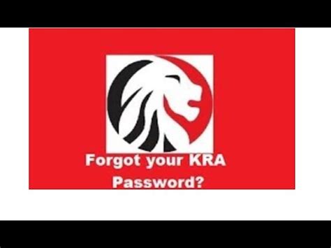 HOW TO RETRIEVE KRA PIN ITAX PASSWORD CHANGE OF EMAIL USED DURING
