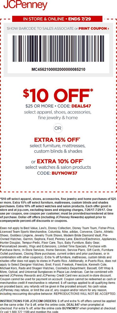 Pinned July 28th 10 Off 25 At Jcpenney Or Online Via Promo Code Deals47 Thecouponsapp
