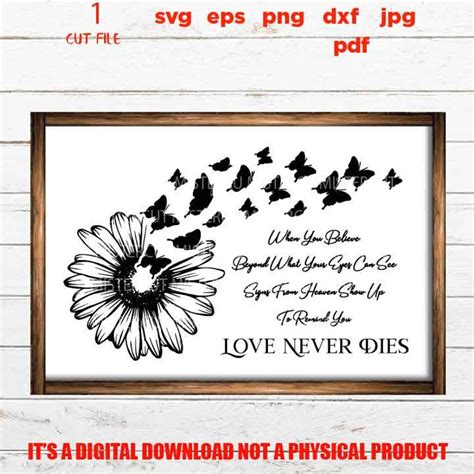 In Loving Memory Svg When You Believe Love Never Dies Svg