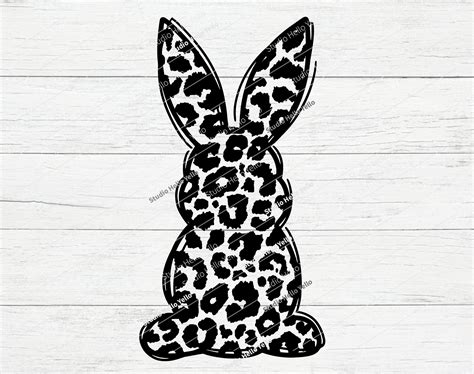 Leopard Print Bunny Svg Png Bunny Svg Bunny Png Easter - Etsy