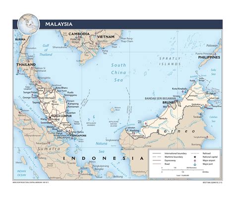 Monspace m sdn bhd cn version. Large detailed political map of Malaysia with roads ...