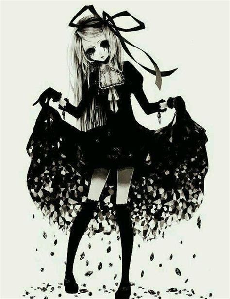 Imagen Anime Black And White Creepy Emo 3761041 Wikia