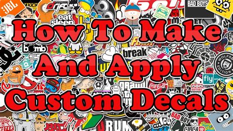 How To Make And Apply A Custom Decal Youtube