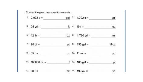 Grade 5 math worksheet: Converting units of measurement | K5 Learning