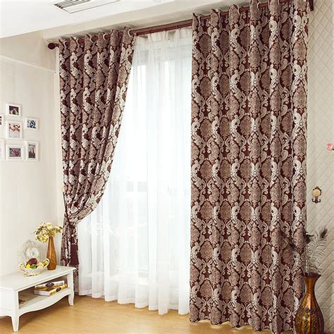 European Simple Style Luxury Curtains Doors Jacquard For Living Room