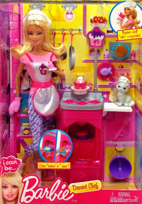 Barbie I Can Be Dessert Chef Playset 2013 Baking Blonde Beauty Snaxtime