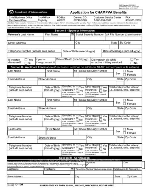 Va Form 10 10d Fill Out Sign Online And Download Fillable Pdf