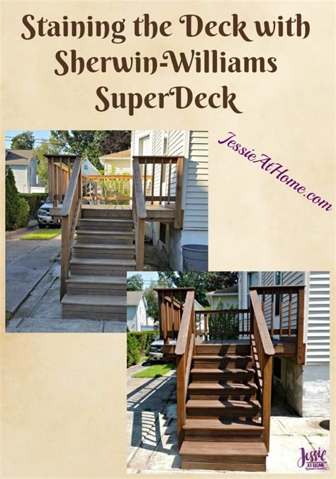 How many colors of paint does sherwin williams use? Staining the Deck | Sherwin williams deck stain, Staining ...