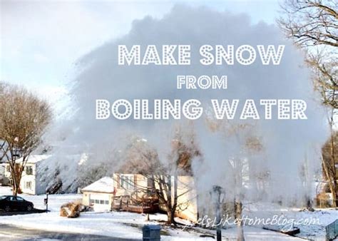 Instant Snow From Boiling Water A Science Activity For A Cold Cold