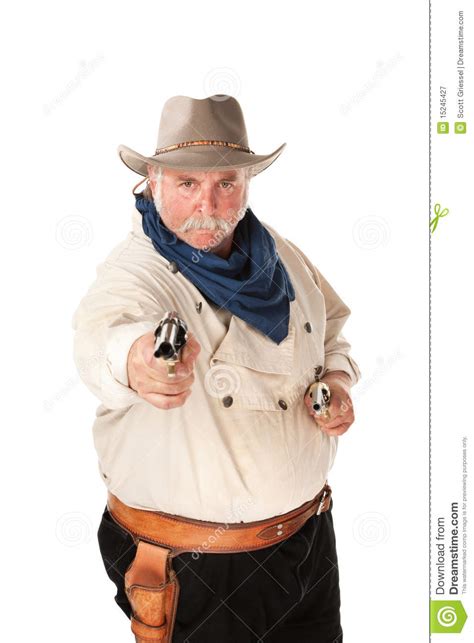 Cowboy On White Background Stock Image Image Of Emotion 15245427