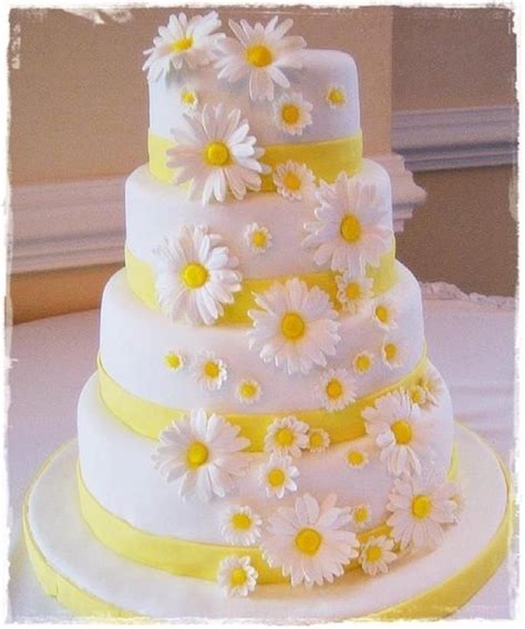 Beautiful Yellow Daisy Wedding Cake Ideas Fashion And Wedding Daisy