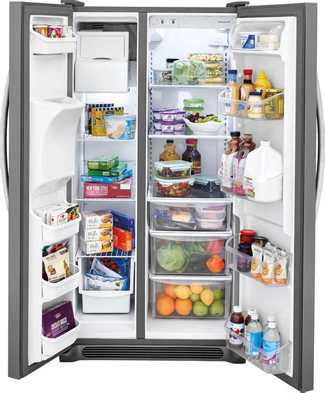 Frigidaire 25 6 Cu Ft Side By Side Refrigerator Stainless Steel