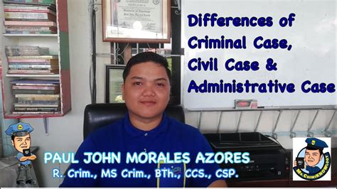 Differences Of Criminal Case Civil Case And Administrative Case Youtube