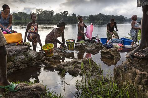 Local Women Washing Clothes In River Stock Image C0548852 Science Photo Library