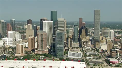 Hd Stock Footage Aerial Video Flyby The Skyscrapers In Downtown Houston