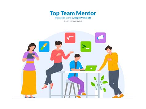 Top Team Mentor Illustration Uplabs