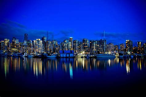 Fotos Vancouver Kanada Nacht Küste Städte
