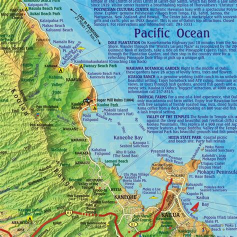 Oahu 1176t Guide Mapa Waikiki Plan Franko´s International Travel