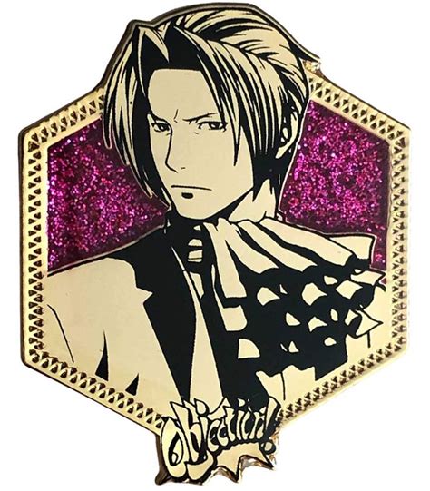 Golden Miles Edgeworth Ace Attorney Collectible Pin Enamel Pins