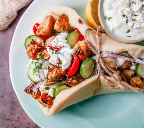 Greek Chicken Gyros With Tzatziki Sauce Modern Honey