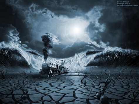 Modern surrealism fantasy art gallery: Panic Attack 3D ...