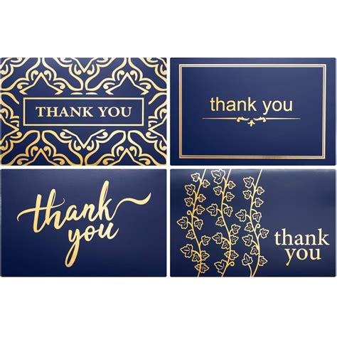 Buy Layneria Bulk Thank You Cards With Envelopes Navy Blue And Gold