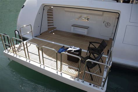 54m Custom Superyacht Fold Down Swim Platform Luxury Yacht Browser