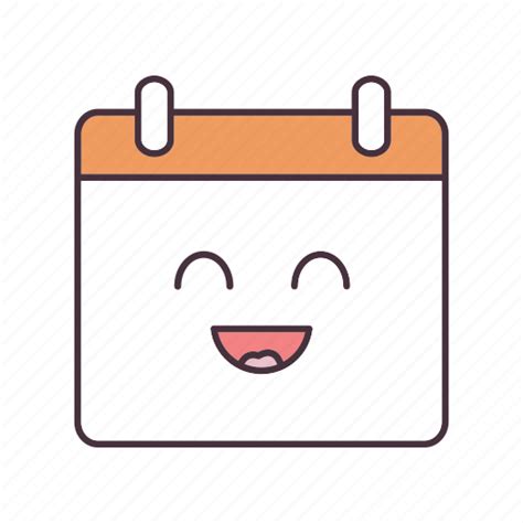 Calendar Date Emoji Emoticon Event Happy Smile Icon