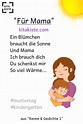 Kleines Gedicht zum Muttertag - kurz und wunderschön - aus "Reime ...