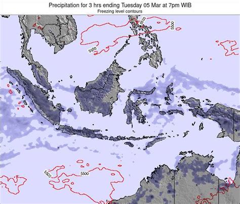 Indonesia Precipitation For 3 Hrs Ending Sunday 18 Jul At 1pm Wib