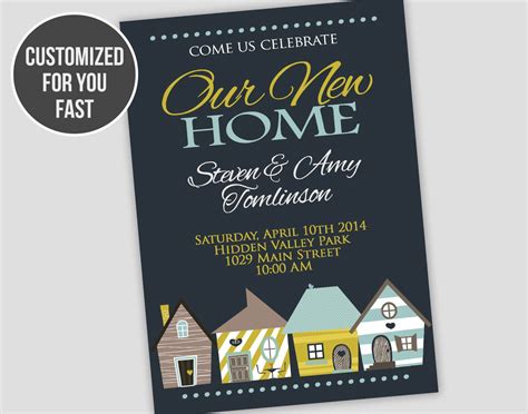 New Home Invitation Home Sweet Home Invitation House Warming Etsy