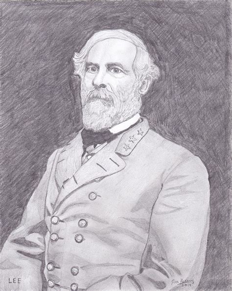 Portrait Of General Robert E Lee Drawing By Peter Keating Pixels