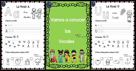 Librito Para Practicar Y Repasar Las Vocales 5 Imagenes Educativas Images