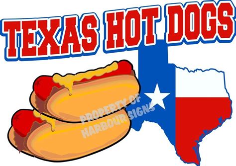 Texas Hot Dogs Decal 14 Concession Food Truck Restaurant Vinyl Menu