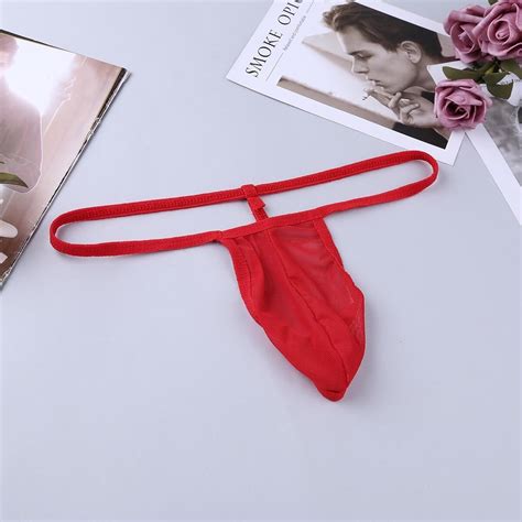 Mens Mesh See Through Bulge Pouch G String Micro Bikini Thong Underwear Briefs Ebay