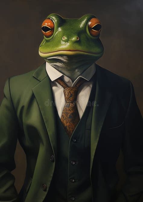 An Enchanting Encounter The Ancient Magus Frog In A Dapper Suit Stock