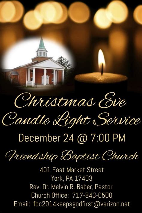 Christmas Eve Candlelight Service Friendship Baptist Church York