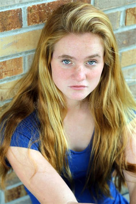 Girl With Freckles Stock Photo Image Of Head Model 70967830