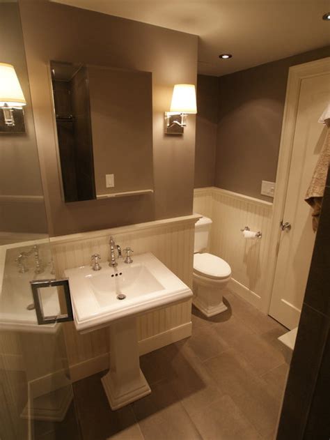 Also remove any towel bars or other accessories from the area that will be covered by wainscoting. Bathroom Wainscoting Ideas, Pictures, Remodel and Decor