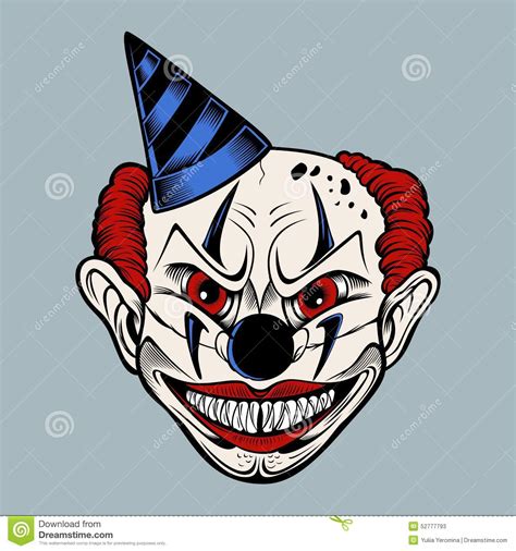 Killer klowns from outer space is a 1988 american science fiction horror comedy film written, directed and produced by the chiodo brothers, and starring grant cramer, suzanne snyder. Illustartion Of Cartoon Scary Clown Stock Vector - Image ...