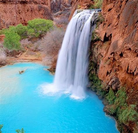 Surprising Places Arizona Usa Havasu Waterfall