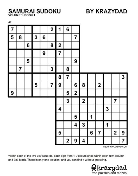 This title offers you an effective way of expanding your knowledge of the spanish language. Free Printable Sudoku Krazydad | Sudoku Printable