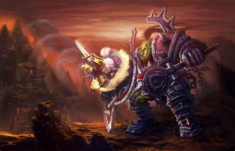 hd wallpaper world of warcraft funny shield warriors gnome orc zoezong 2000x1293 video games