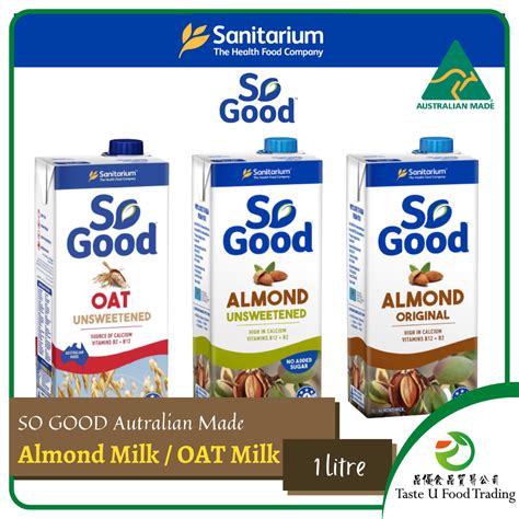 Sanitarium So Good Australia Almond Milk Original And Unsweetened Oat