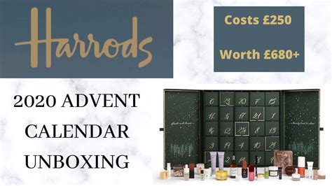 Harrods 2020 Advent Calendar Unboxing Youtube