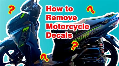 While removing stickers isn't as easy as putting them on, we have. how to remove motorcycle decals or stickers without ...