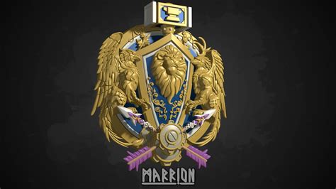 Alliance Crest Warcraft 3d Print Model By Marrion