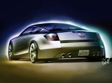 Honda Accord Coupe Concept Sketch Car Body Design