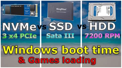 M 2 NVME SSD Vs Sata SSD Vs HDD Windows Boot Times And Games Load Times