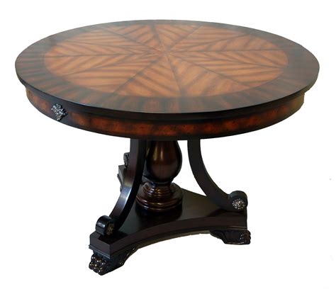 42 Round Painted Walnut Foyer Entry Table